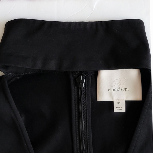 CINQ a Sept Bodysuit Black Choker Lace Cuff Long Sleeves - Picture 5 of 12